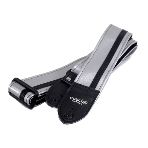 Couch Silver with Black Racer X Guitar Strap - RX011