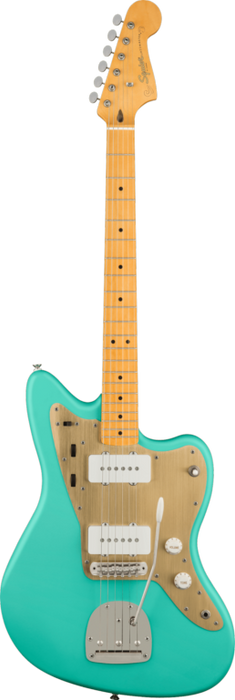 Squier 40th Anniversary Jazzmaster®, Vintage Edition, Maple Fingerboard, Gold Anodized Pickguard, Satin Seafoam Green Electric Guitars