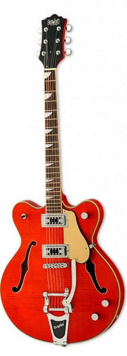 Eastwood Airline Classic 6 Deluxe Semi Hollow Guitar w/ Bigsby Orange
