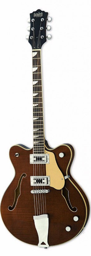 Eastwood Airline Classic 6 Semi Hollow Guitar Walnut