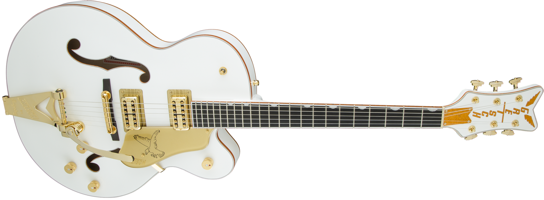 Gretsch G6136T-WHT Players Edition Falcon with String-Thru Bigsby Filter'Tron Pickups White Electric Guitar