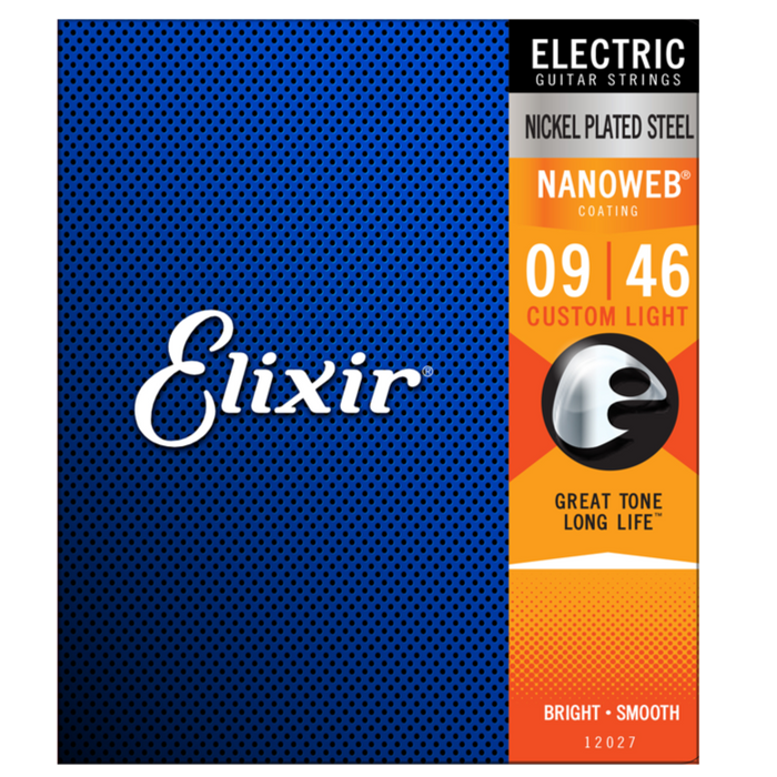 Elixir E12027 Nanoweb Custom Light 9-46 Electric Guitar Strings