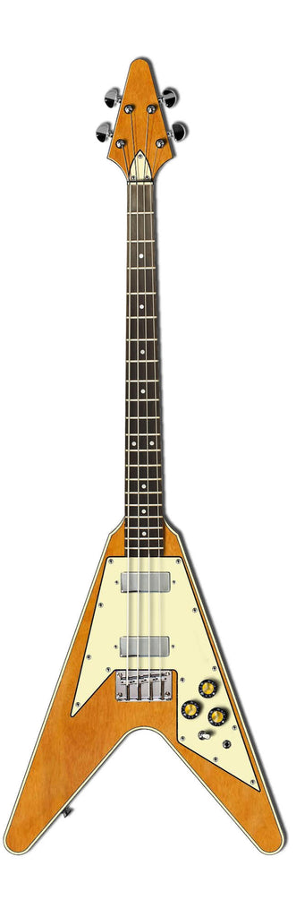 EASTWOOD Flying BV フライングV ベース FlyingV Eastwood Flying BV Flying V Style Bass Guitar Natural — Truetone Music