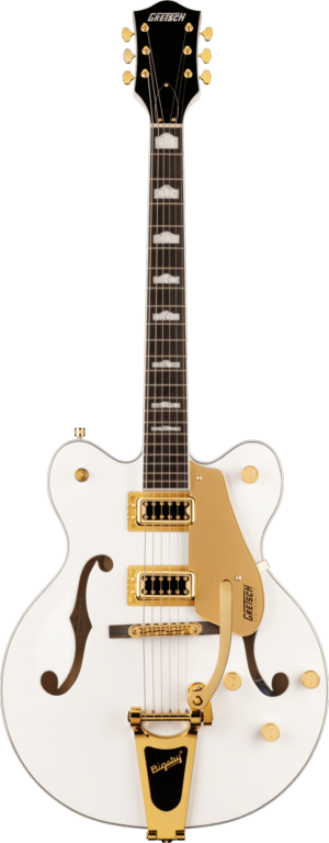 Gretsch G5422TG Electromatic® Classic Hollow Body Double-Cut with Bigsby® and Gold Hardware, Laurel Fingerboard, Snowcrest White Electric Guitars