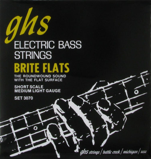 GHS 3070 Bass Brite Flats Short Scale Regular Electric Bass Strings
