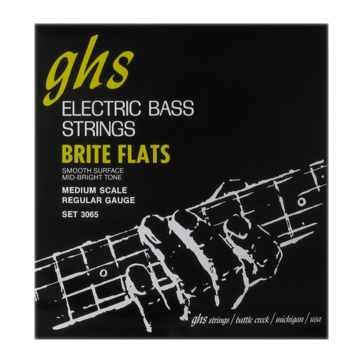 GHS 3065 Bass Brite Flats Medium Scale Regular Electric Bass Strings