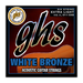 GHS WB-XL Acoustic Guitar White Bronze Extra Light Acoustic Guitar Strings