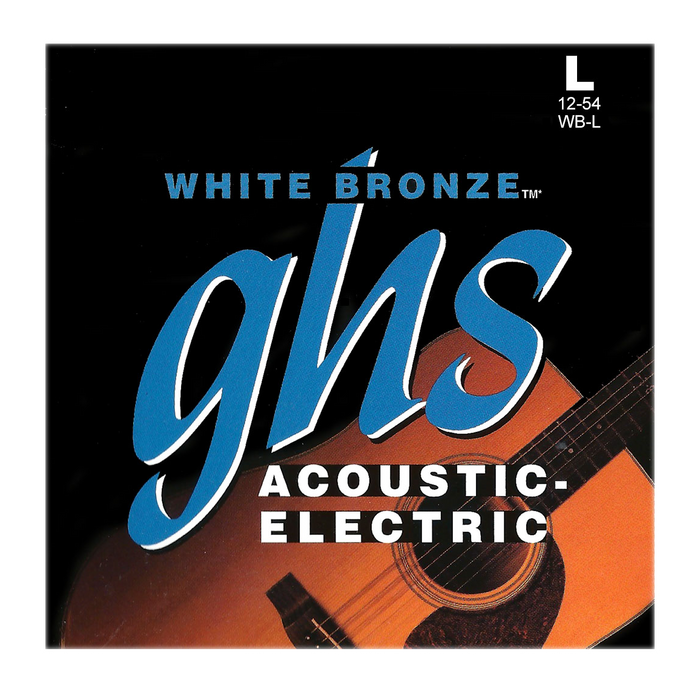 GHS WB-L White Bronze Standard Light 12-54 Acoustic Guitar Strings
