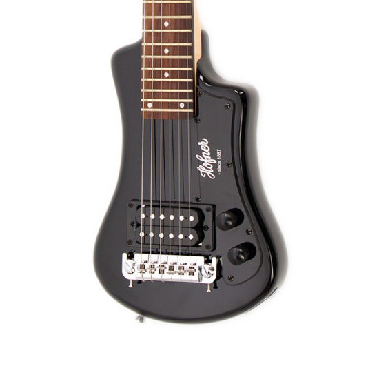 Hofner Shorty Travel Guitar Black With Gig Bag — Truetone Music