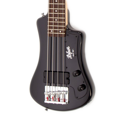 Hofner Shorty Travel Bass Guitar Black With Gig Bag — Truetone Music