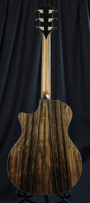 Pre Owned Taylor Custom GA Grand Auditorium Acoustic Electric Guitar Macassar Ebony Back & Sides Spruce Top OHSC