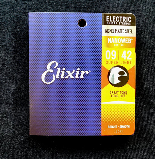 Elixir E12002 Nanoweb Custom Light 9-42 Electric Guitar Strings