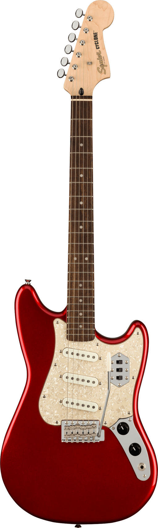 Squier Paranormal Cyclone Laurel Fingerboard Pearloid Pickguard Candy Apple Red