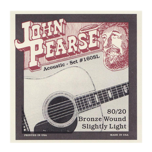 John Pearse 160SL 80/20 Bronze Super Light 11-50 Acoustic Guitar Strings