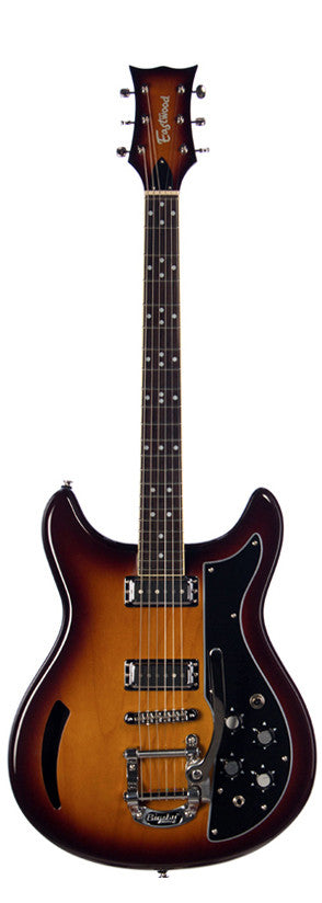 Eastwood Airline Custom K-200 Deluxe Chambered Guitar Tobacco Burst