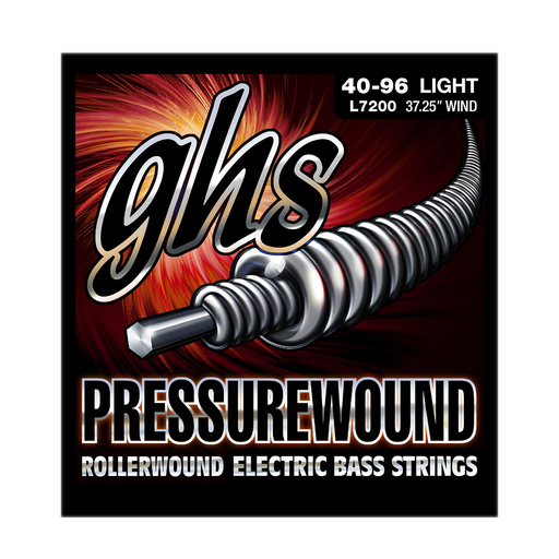 GHS L7200 Bass Pressurewound Standard Long Scale Light Electric Bass Strings