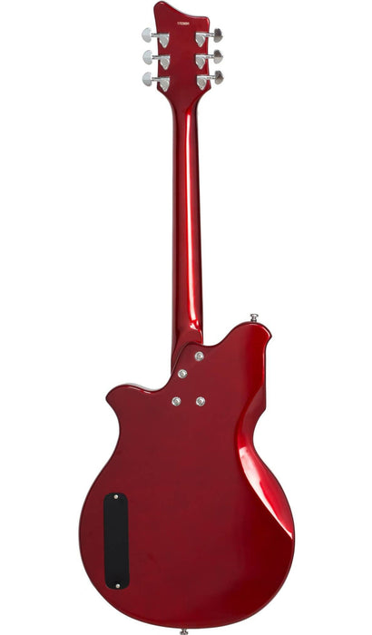 vEastwood Airline Map Standard Guitar - Metallic Red