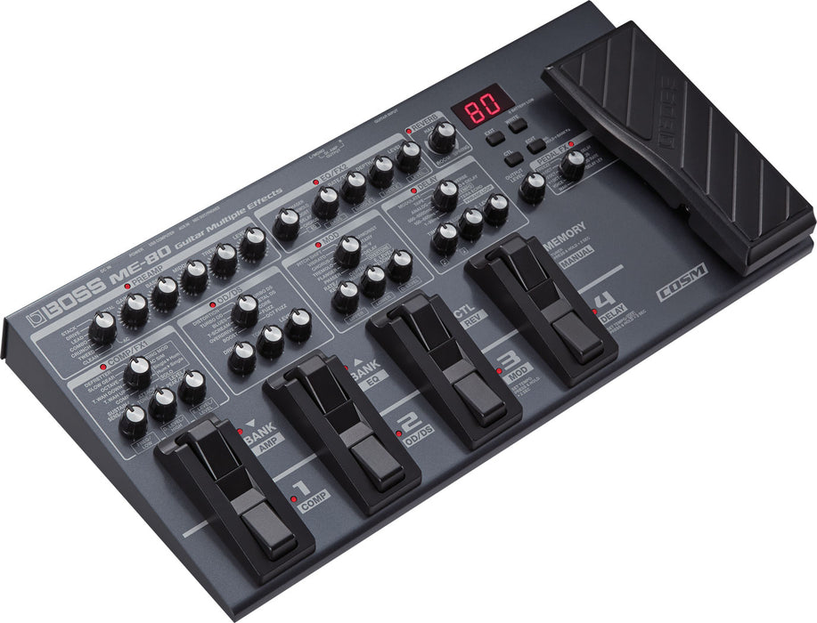 boss guitar effects pedal board Boss ME-80 Multi Multiple Effect Guitar Pedal Board — Truetone Music