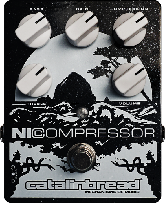 Catalinbread Nicompressor Guitar Pedal - Silver on Black