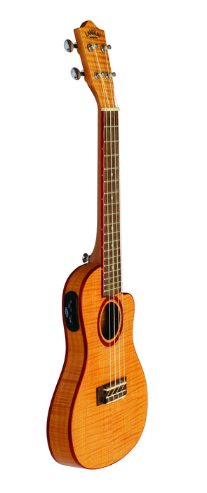 Lanikai FM-CETC Flame Maple Thin Concert Ukulele Electric Natural with Gig Bag