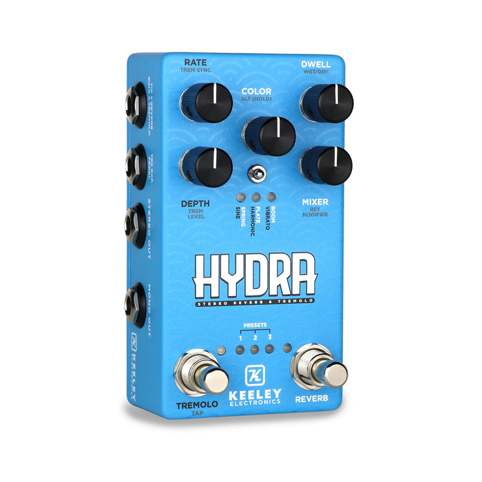 Keeley Hydra Stereo Reverb Tremolo Guitar Effect Pedal