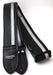 Couch Black with Silver Racer X Guitar Strap - RX022