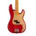 Squier 40th Anniversary Precision Bass®, Vintage Edition, Maple Fingerboard, Gold Anodized Pickguard, Satin Dakota Red Bass Guitars