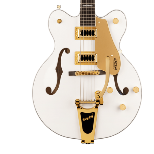 Gretsch G5422TG Electromatic® Classic Hollow Body Double-Cut with Bigsby® and Gold Hardware, Laurel Fingerboard, Snowcrest White Electric Guitars