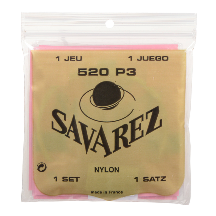 Savarez Traditional HT Red/G Plastic Wound 520P3 Classical Guitar Strings