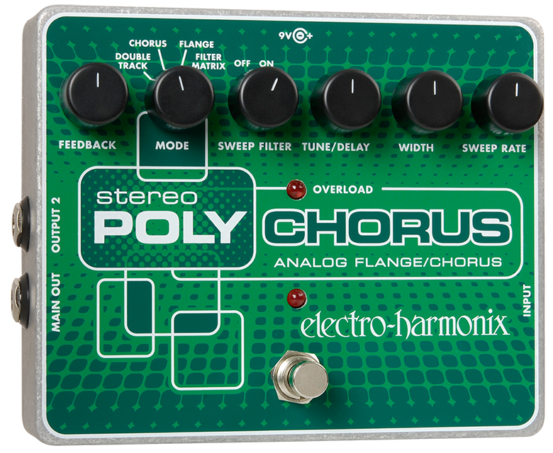 Electro-Harmonix Stereo Polychorus Analog Chorus Flanger Slapback Echo Guitar Pedal
