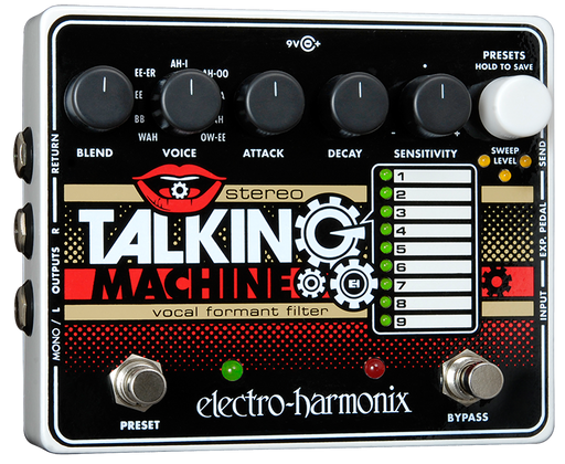 Electro-Harmonix Stereo Talking Machine Vocal Formant Filter Guitar Pedal