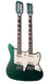 Eastwood Surfcaster 6/12 Double Neck Guitar Metallic Green