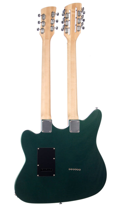 Eastwood Surfcaster 6/12 Double Neck Guitar Metallic Green