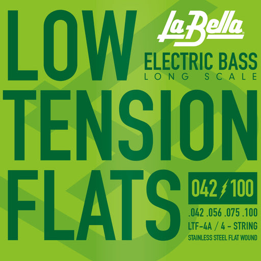 La Bella LTF-4A Low Tension Flats Long Scale Electric Bass Strings- 42-100