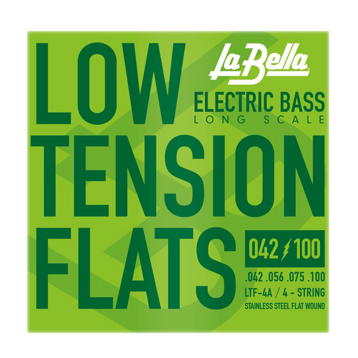La Bella LTF-4A Low Tension Flats Long Scale Electric Bass Strings- 42-100