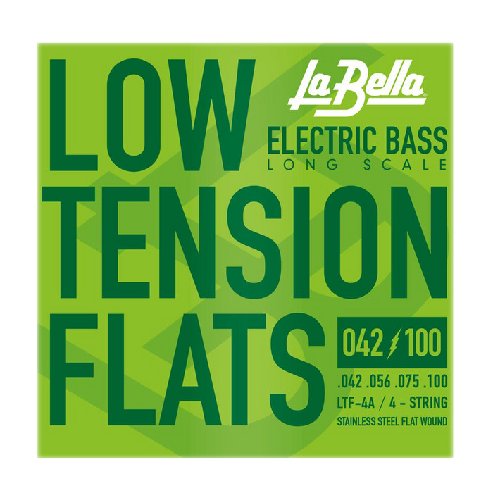 La Bella LTF-4A Low Tension Flats Long Scale Electric Bass Strings- 42-100