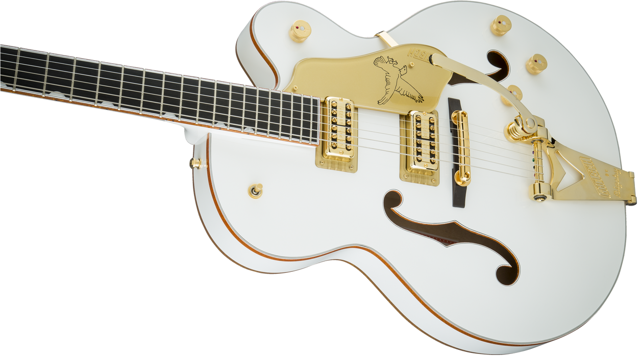 Gretsch G6136T-WHT Players Edition Falcon with String-Thru Bigsby Filter'Tron Pickups White Electric Guitar