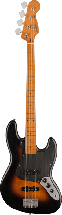 Squier 40th Anniversary Jazz Bass®, Vintage Edition, Maple Fingerboard, Black Anodized Pickguard, Satin Wide 2-Color Sunburst Bass Guitars
