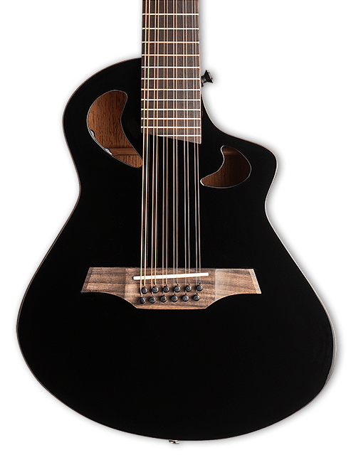 Veillette Avante Gryphon High 12 String Acoustic Electric Guitar Black w/ Case