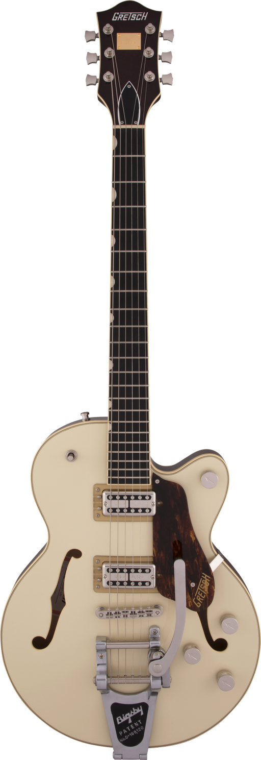 Gretsch G659T Players Edition Broadkaster Jr. Center Block Single-Cut with Bigsby Two-Tone Lotus Ivory/Walnut Stain Electric Guitar